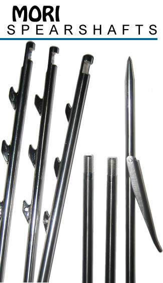 Mori Spearshaft 3 shark-fins  11/32" (8.75mm) 5/16x24 Thread (MA Hybrid Speargun)